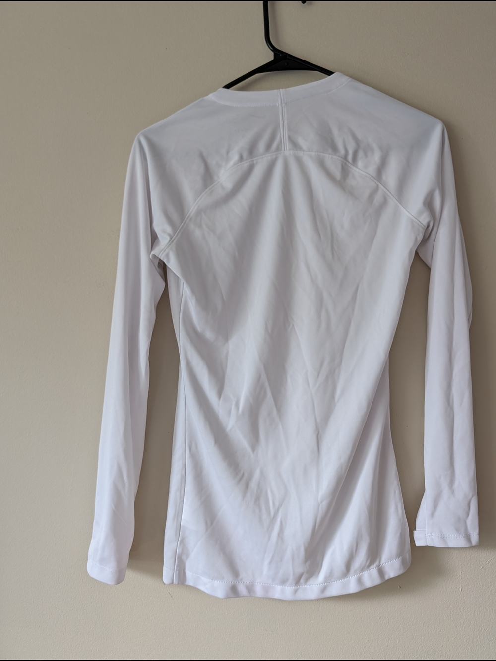 Nike dri fit white long sleeve shirt size small